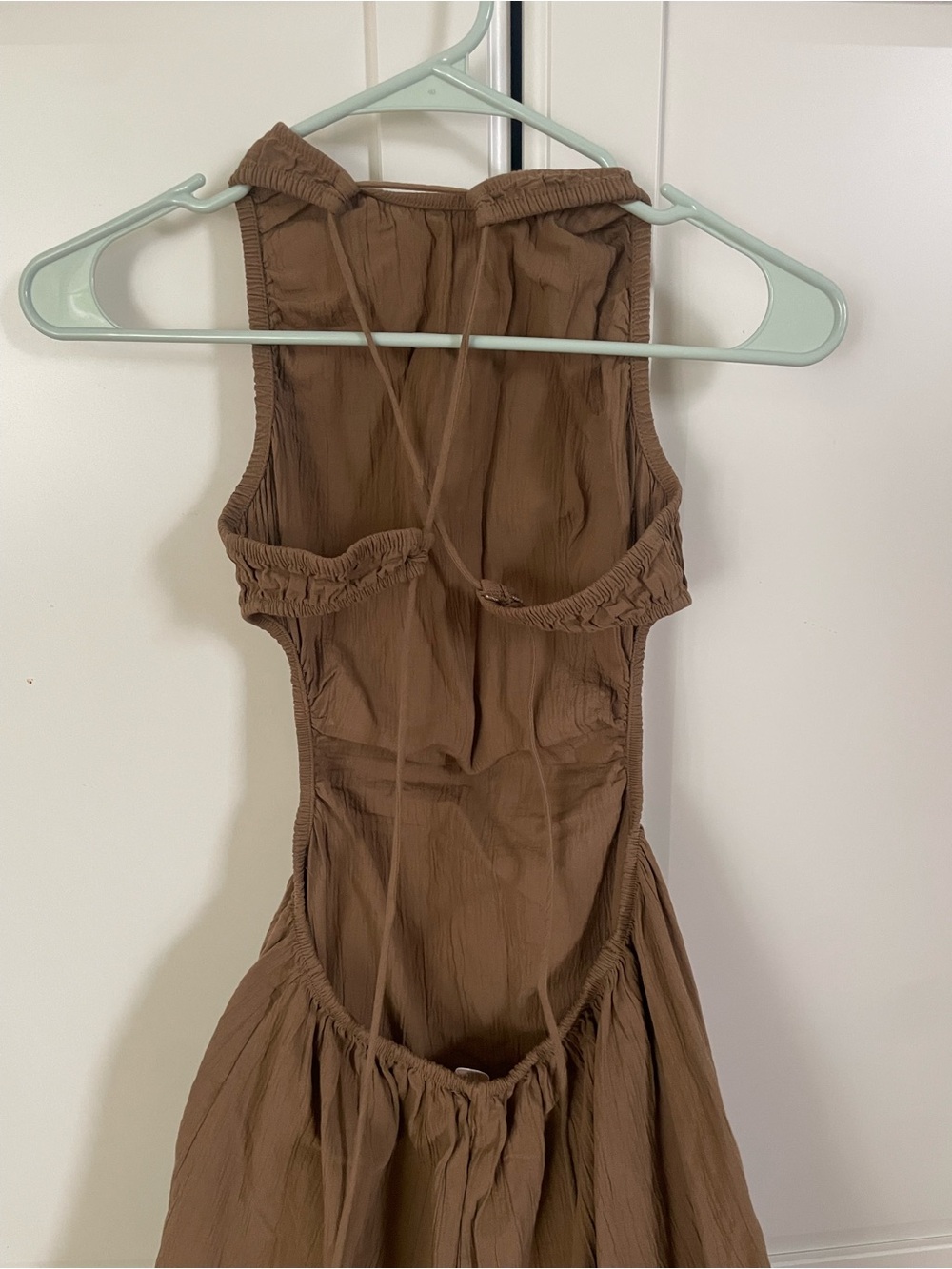 H&M Brown Backless Midi Dress